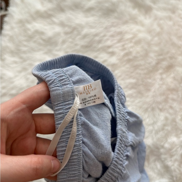 Light Blue Button-Up Pajama Set - Picture 2 of 4